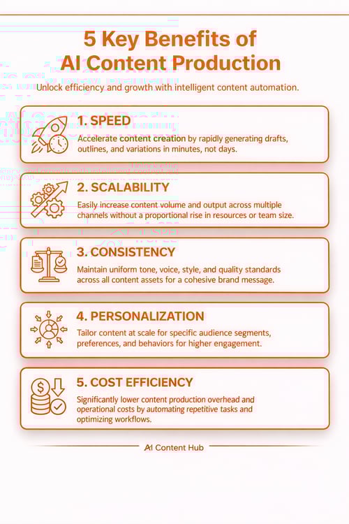 5 key benefits of AI content production